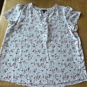 hilary radley woman’s xl top blouse flowers floral
